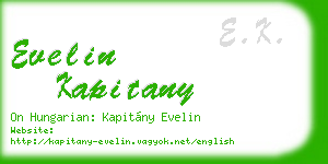 evelin kapitany business card